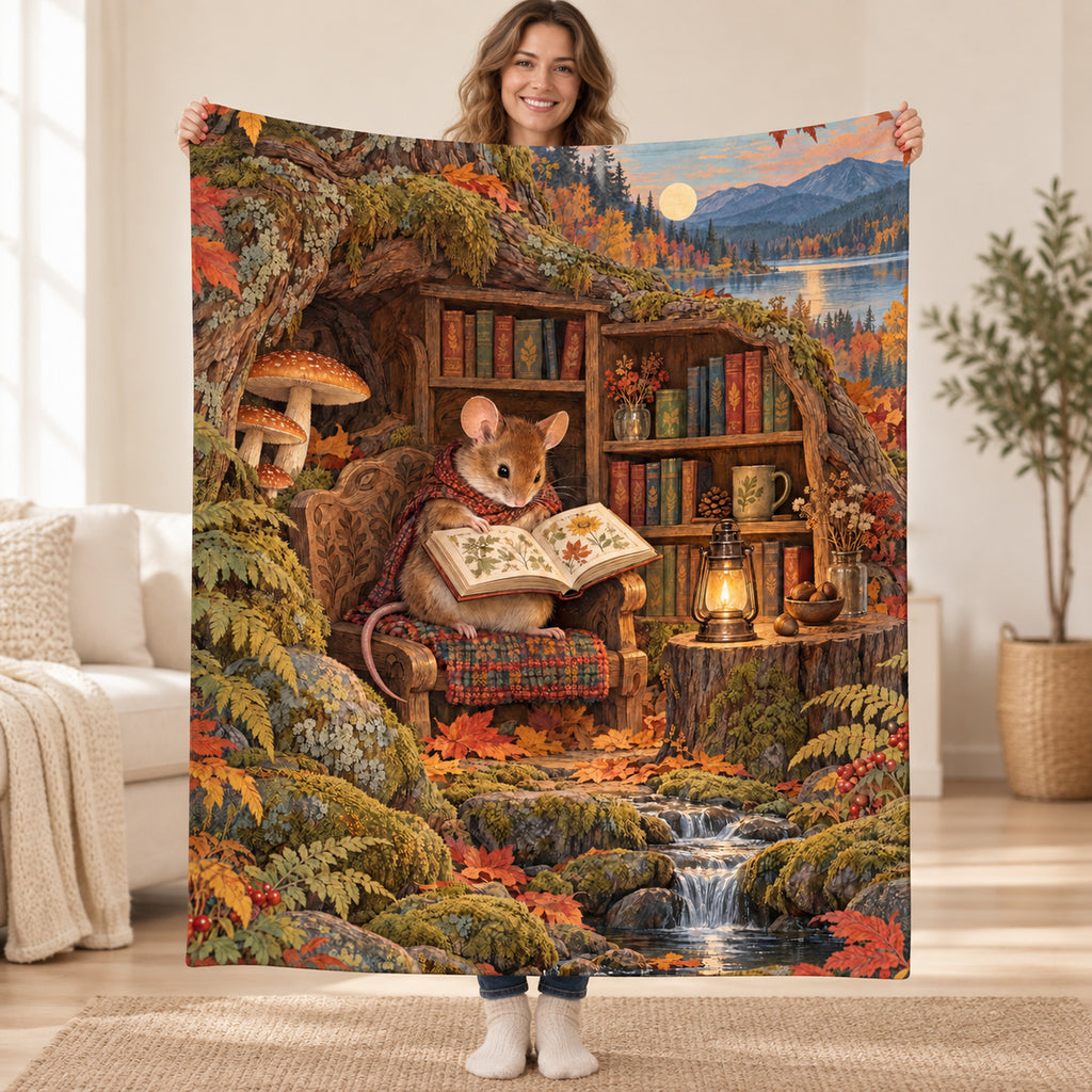 Harvest Manuscript blanket, held open