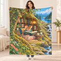 The Teacup Reader blanket, held open