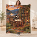 Autumn Sett Stories blanket, held open