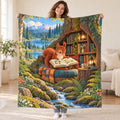Little Squirrel's Big Story blanket, held open