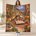 Autumn Lamplight blanket, held open