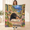 Two by the Book blanket, held open