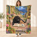 Two by the Book blanket, held open