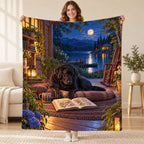 Moonlight on Water blanket, held open