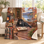 Fireside by the Lake blanket, on a sofa