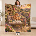 Golden Hour Chapters blanket, held open