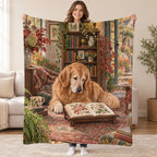 Ivy Study Nook blanket, held open
