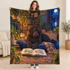Moonlit Conservatory blanket, held open