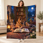 Moonlit Mountains blanket, held open