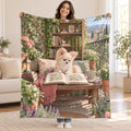 Jasmine Terrace blanket, held open