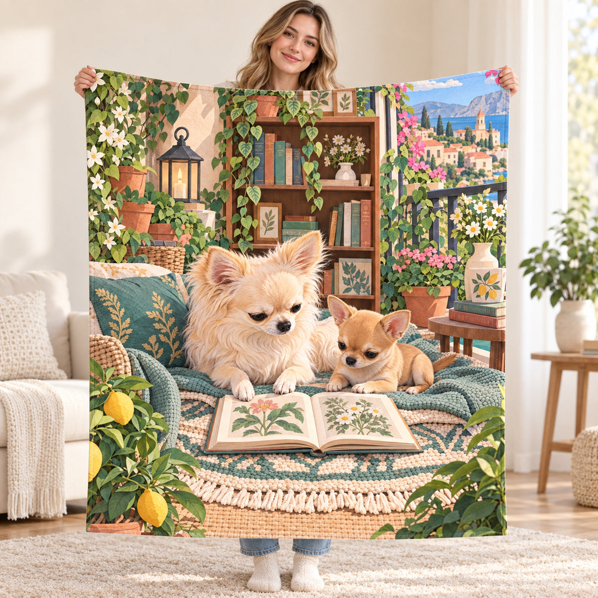 Two on the Blanket blanket, held open