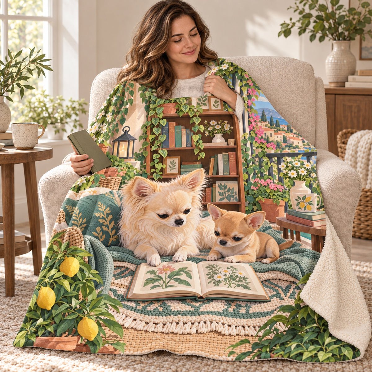 Two on the Blanket blanket, wrapped around a reader