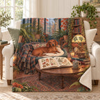Tiffany Lamp Corner blanket, on a sofa