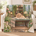 Conservatory Bench blanket, on a sofa
