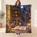 Moonlit Piazza blanket, held open