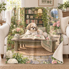 Garden Bench Nap blanket, on a sofa