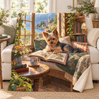 Lakeview Window blanket, on a sofa