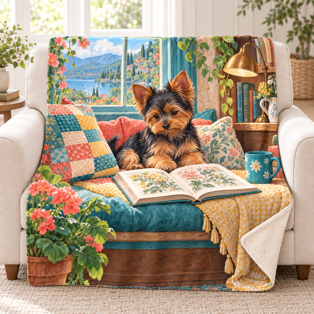 Patchwork Seat blanket, on a sofa