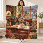 Autumn Lakeview blanket, held open