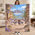 The Three Mutt-sketeers - Maltese blanket, held open