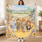 The Wizard of Paws - Standard Poodle blanket, held open