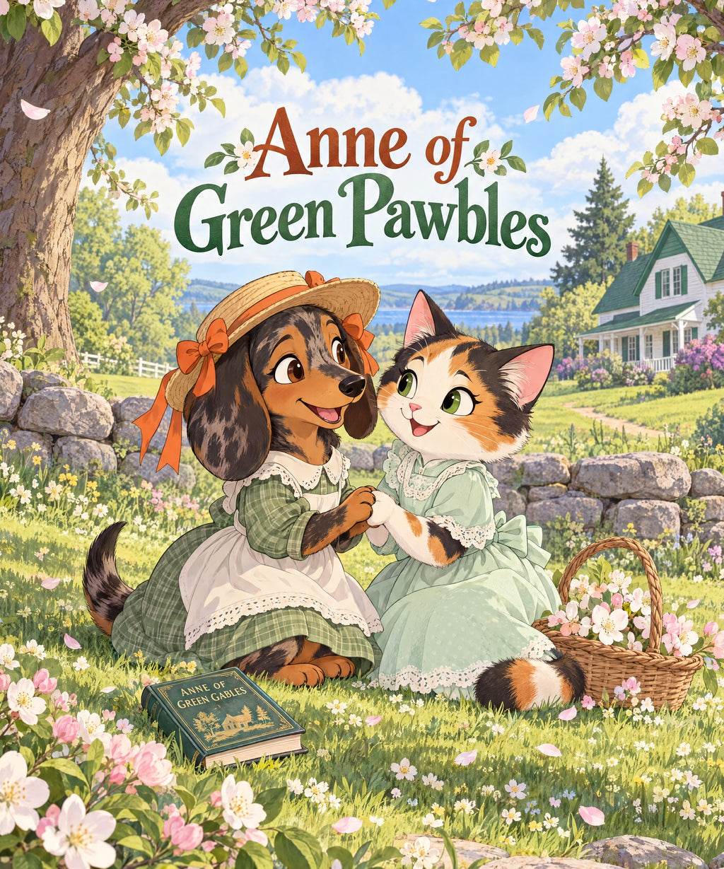 Anne of Green Pawbles - dapple Dachshund blanket, full design