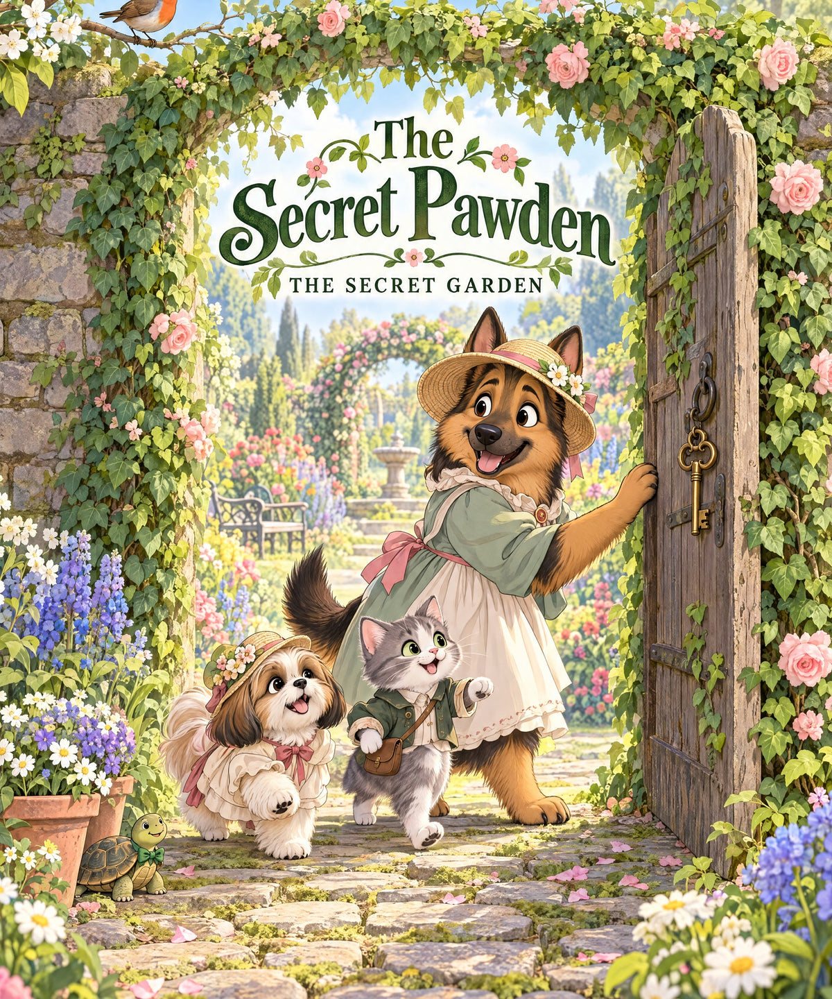 The Secret Pawden - German Shepherd blanket, full design