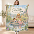 The Wind in the Whiskers - Shetland Sheepdog blanket, held open