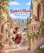 Romeo & Mewliet - calico cat blanket, full design