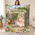 The Secret Pawden - Persian cat blanket, held open