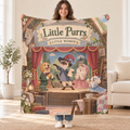 Little Purrs - Siamese cat blanket, held open