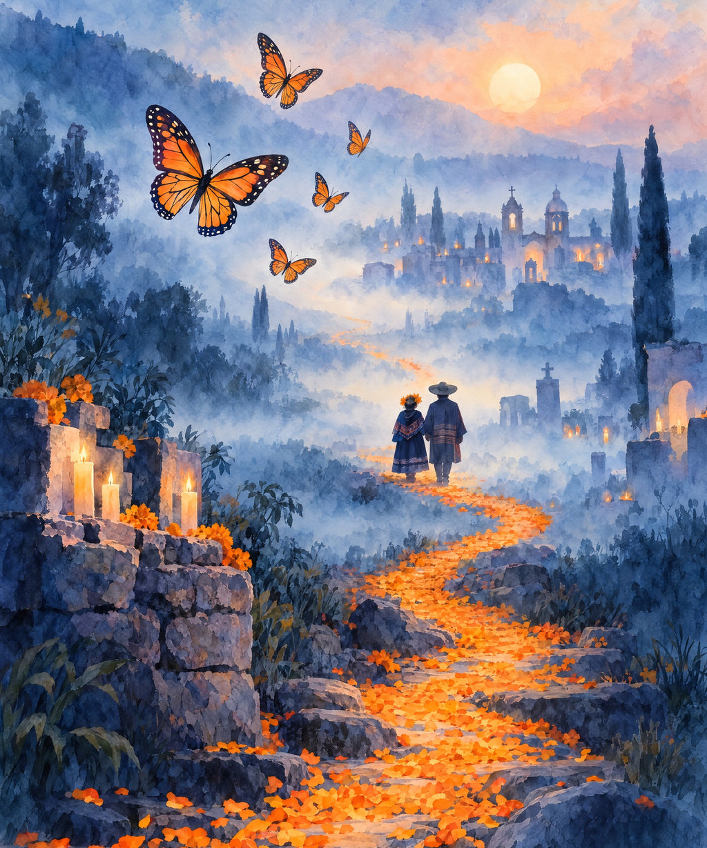 Path of the Monarchs blanket, full design