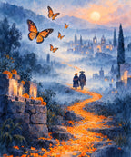 Path of the Monarchs blanket, full design