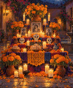 Candlelit Ofrenda blanket, full design
