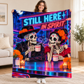 Still Here in Spirit blanket, held open