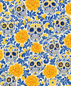 Talavera Calaveras blanket, full design