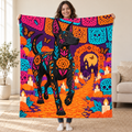 Paper Flower Xolo blanket, held open