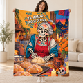 El Amor No Se Olvida blanket, held open