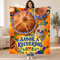 Sabor a Recuerdos blanket, held open
