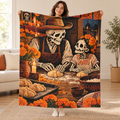 Baking Pan de Muerto blanket, held open