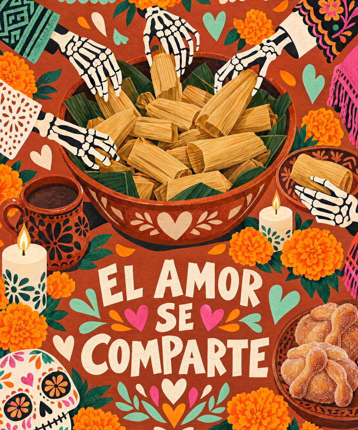 El Amor Se Comparte blanket, full design