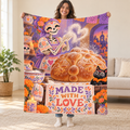 Made with Love blanket, held open