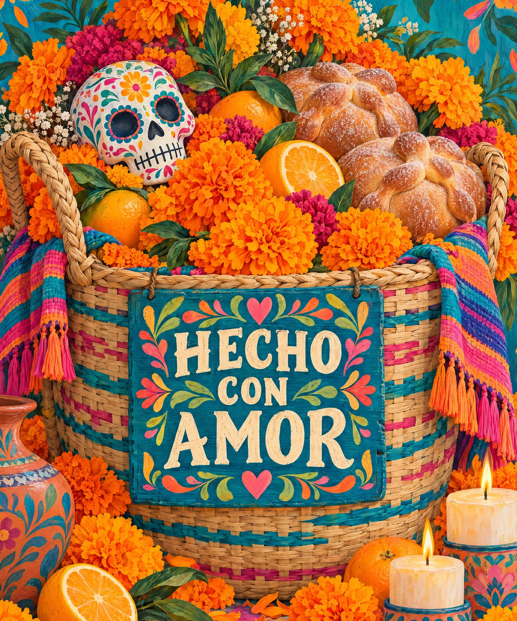 Hecho con Amor blanket, full design