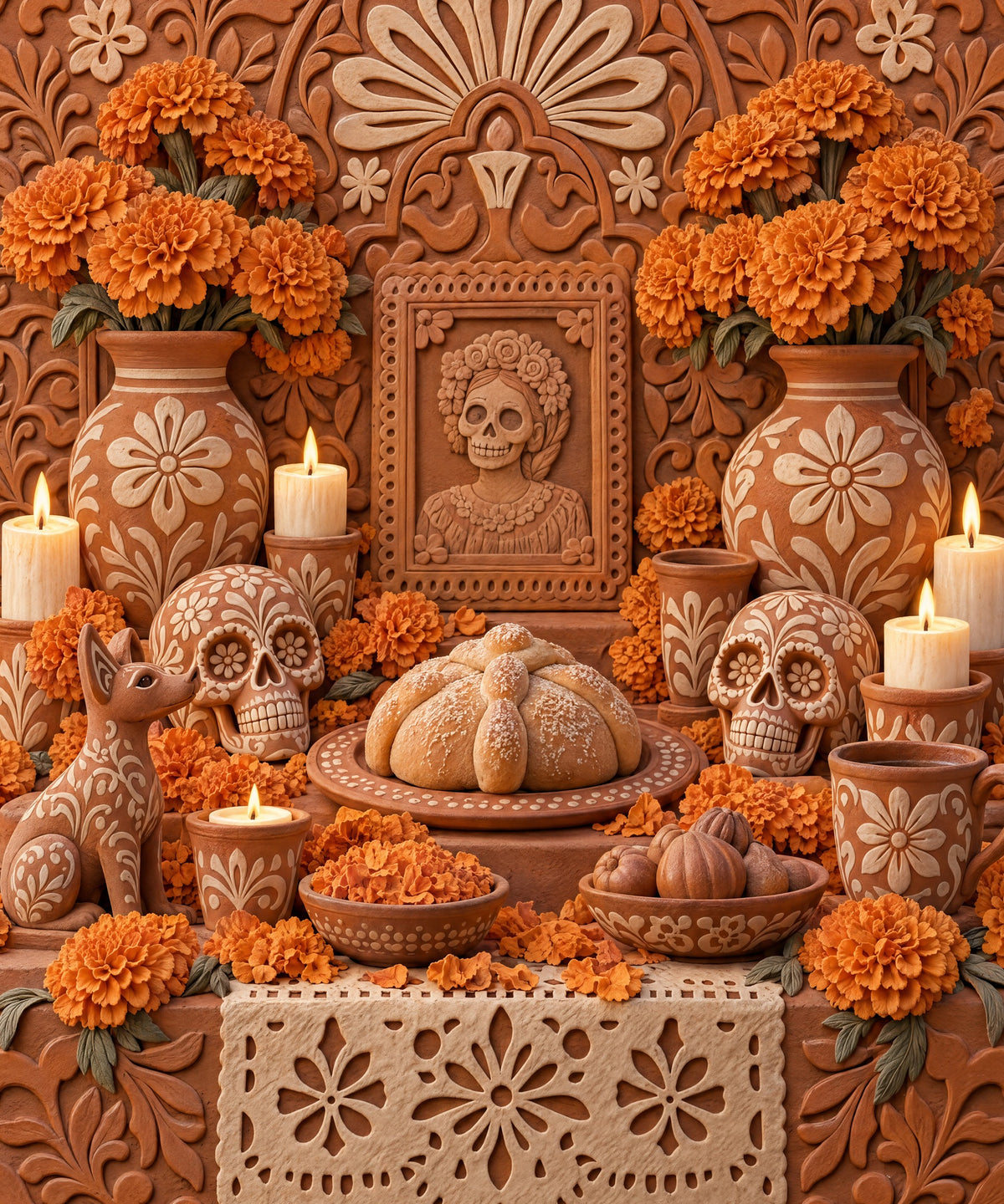 Clay Ofrenda blanket, full design