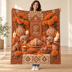 Clay Ofrenda blanket, held open