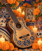 Guitar Ofrenda blanket, full design