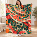 Florece la Alegría blanket, held open