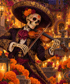 Candlelit Violin blanket, full design