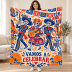 Vamos a Celebrar blanket, held open