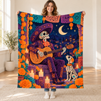 Moonlight Guitar blanket, held open